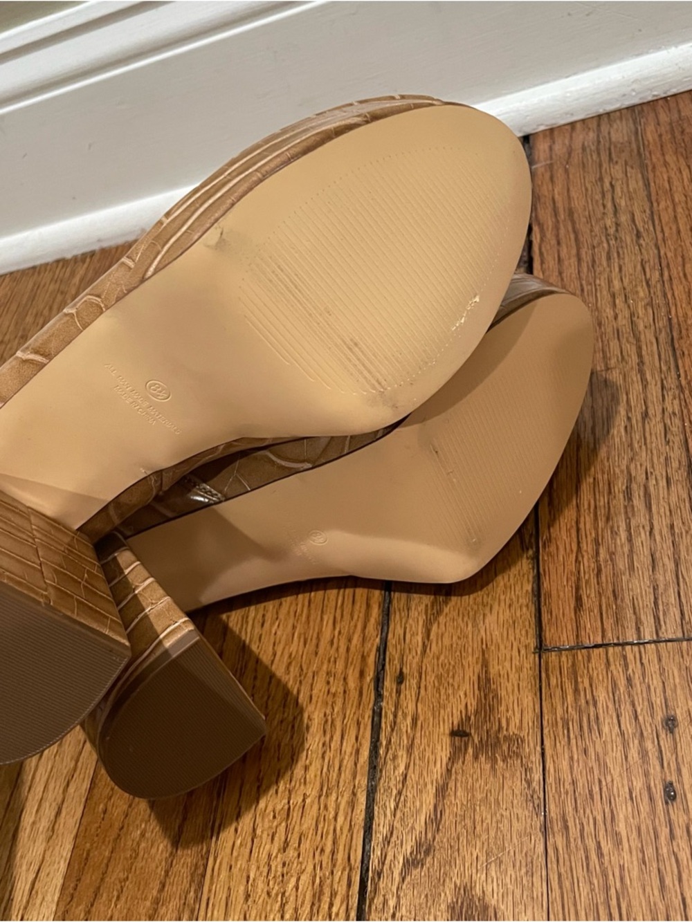 Lulu's Layne Sand Croc Platform Ankle Booties Tan Women’s Size 8.5 - Picture 10 of 10